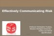 IHA 2016 - Effectively Communicating Risk