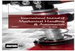 International Journal of Mechanical Handling and Automation vol 2 issue 1
