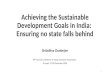 Achieving the SDGs in India: Ensuring no state falls behind