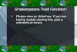 Shakespear test