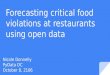 PyDataDC- Forecasting critical food violations at restaurants using open data