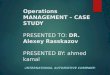 Operation management presentation- ahmed