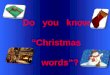Game christmas  words