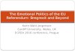 The Emotional Politics of the EU Referendum