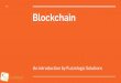 Blockchain intro - the basics