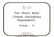 The Chain Rue (Three Varaibles Dependent)