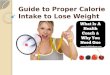Guide to proper calorie intake to lose weight