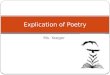 Explication of poetry