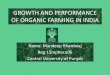 Growth and performance of organic farming in India