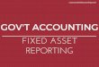 Government Reporting - Fixed Assets April 2016