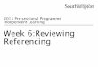 Week 6 part 2 referencing (end note) 2015 g
