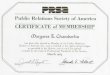 PRSA Membership Certificate