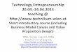 Technology Entrepreneurship - Short introductory course
