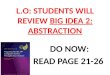 Ap exam big idea 2 abstraction