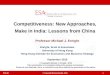 Competitiveness: New Approaches, Make in India and Lessons from China
