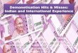 Demonetisation Hits & Misses: Indian & International Experience
