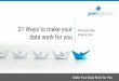 21 Ways to make your Data work for you