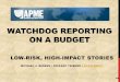 Watchdog Reporting on a Budget - Michael J. Berens - DeKalb, Illinois, NewsTrain - Oct. 29-30, 2015