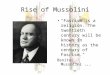 Rise of mussolini