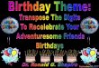 Birthday Theme: Transpose The Digits To Recelebrate Your Adventuresome Friends Birthdays