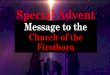 Advent 2015- Special Message