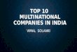 Top 10  multinational companies in india