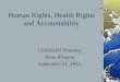 Health rights, accountability  and human rights