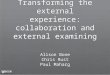 External Examiner Slides, Paul Maharg