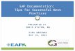 Documentation Best Practices for EAPs