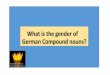 How to work out the gender of German compound nouns