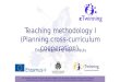 planning cross-curriculum cooperation
