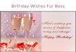 Birthday wishes for boss
