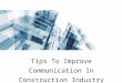 Tips To Improve Communication in Construction Industry