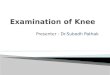 Examination of knee psmc