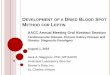 Symposium presentation:  Development of a Dried Blood Spot Method for Leptin