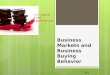 Business Market and Business Buyer Behaviour