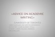 W 4.advice on academic writing
