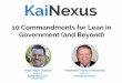 10 Commandments for Lean in Government (and Beyond)