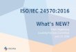 ISO/IEC 24570:2016 - What's new?