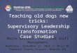 Supervisory Leadership Case studies 2016