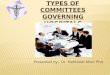 Types of committees in a hospital by Dr.Mahboob Khan Phd
