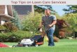 Top tips on Lawn Care Services