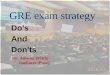 Gre preparation  do's and don'ts