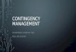 Contingency management