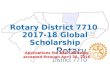 Rotary District 7710 Global Scholarship