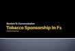 Tobacco Sponsorship In F1