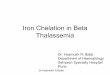 Iron chelation in Beta thalassemia