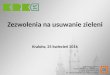 Zezwolenia na usuwanie zieleni w Krakowie