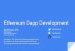 Jonah Group TNS+ Presentation - Ethereum Dapp Development - Dave Evans