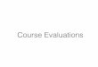 Course Evaluations Questions